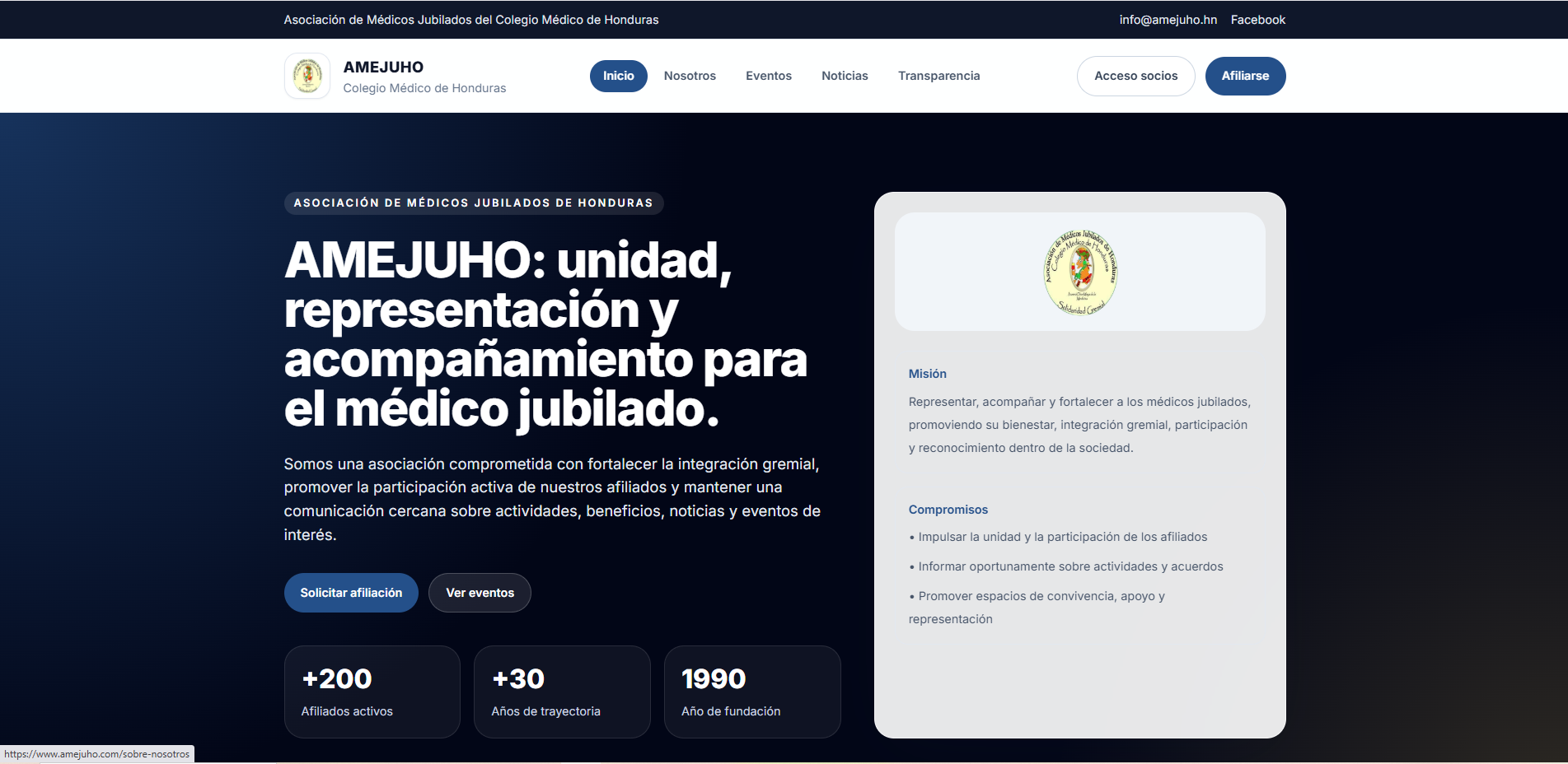 Plataforma web AMEJUHO